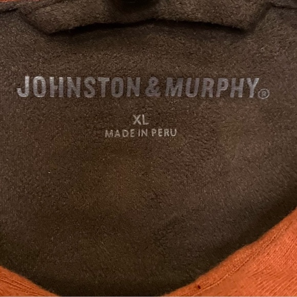 Johnston & Murphy Long Sleeve Flannel Button Down Shirt Terracotta Orange Sz XL - Picture 5 of 6